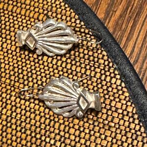 Mignon Faget Silver Shell Motif Drop Earrings